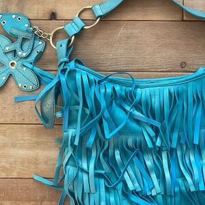 Vintage but New Rampage Metallic Fringe Hobo Purse